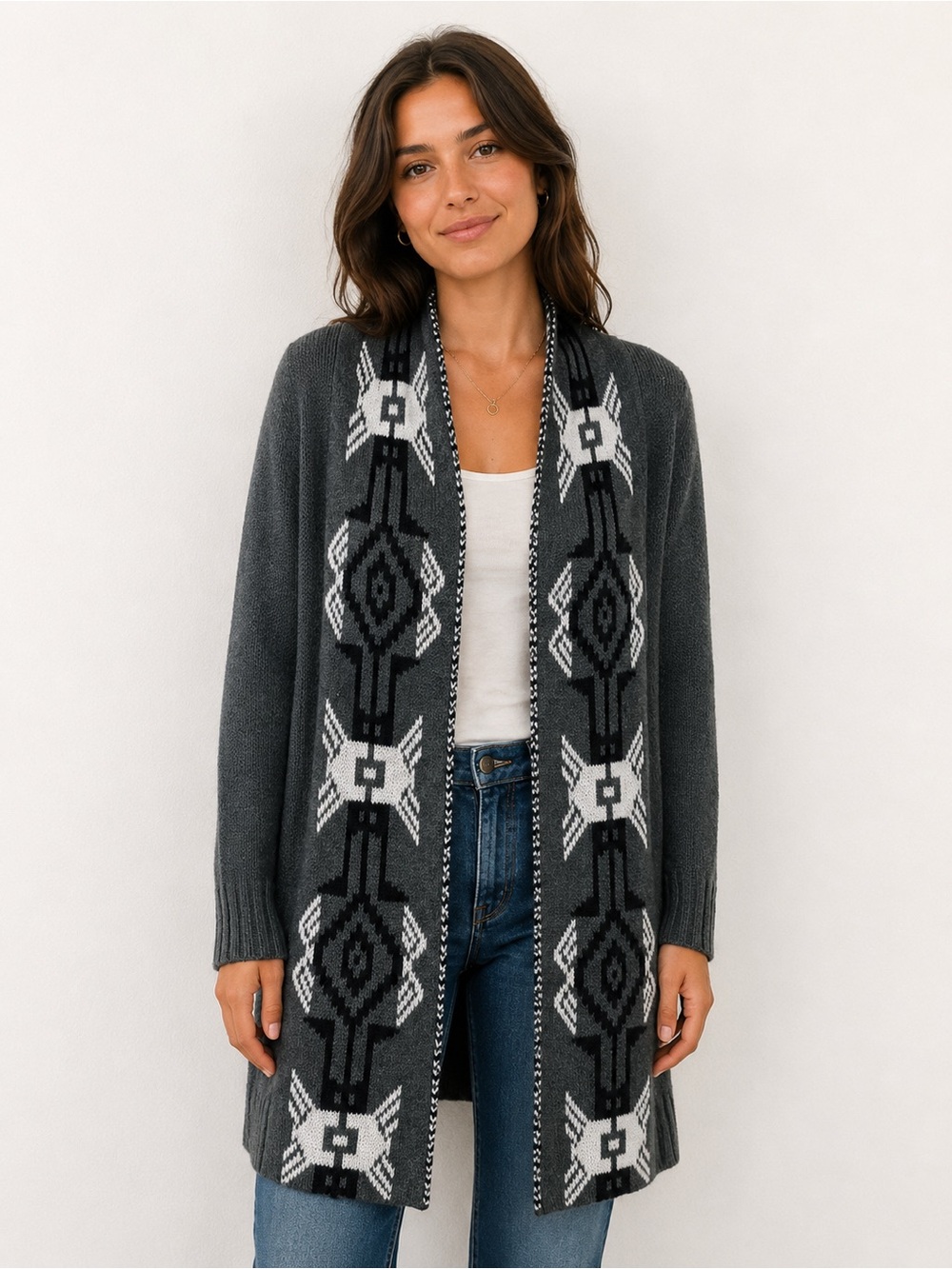 Rue 21 Mosaic Printed Cardigan Size M
